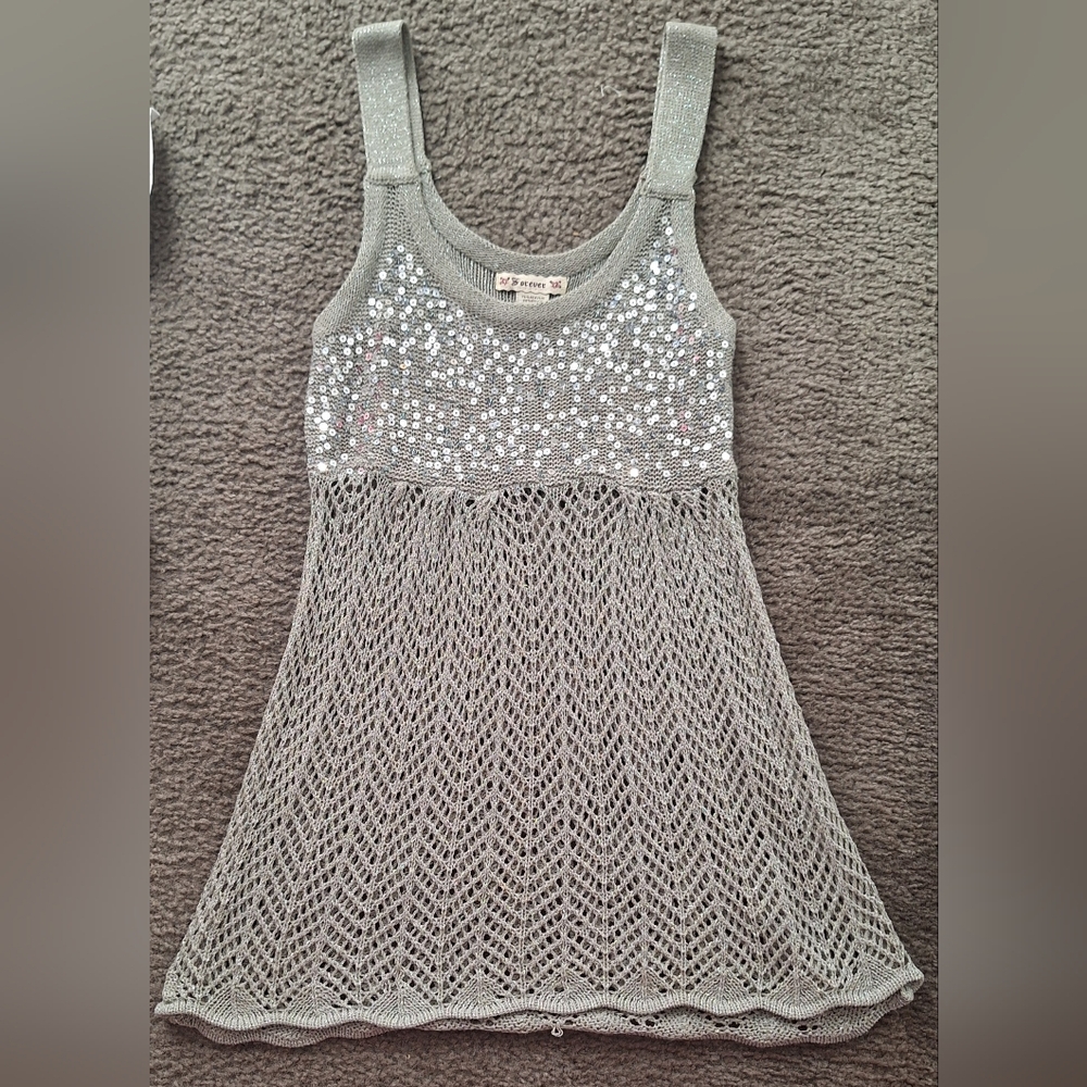 Gray Knit Womens Dress